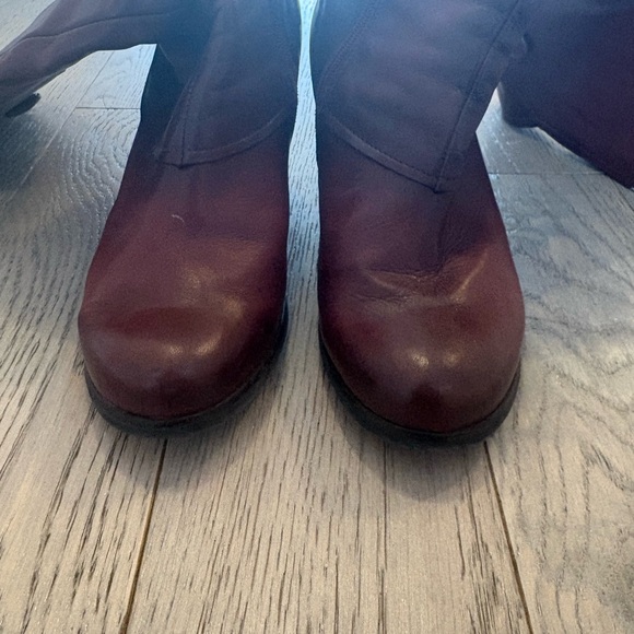 Miz Mooz Burgundy Heeled Boots - Picture 6 of 11